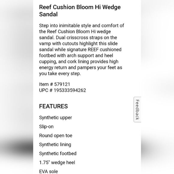 Reef Cushion Bloom Hi Slide Sandal- Black/Tan - Picture 5 of 8